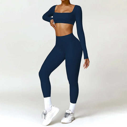 Sculpt Long Sleeve Crest Blue Set