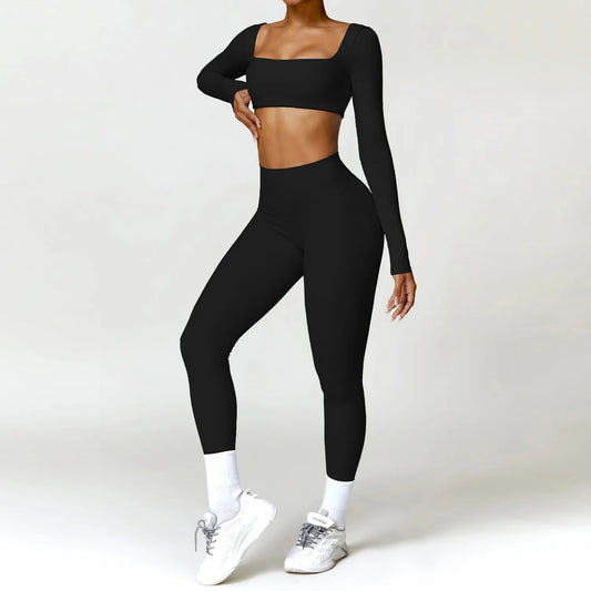 Sculpt Long Sleeve Black Set