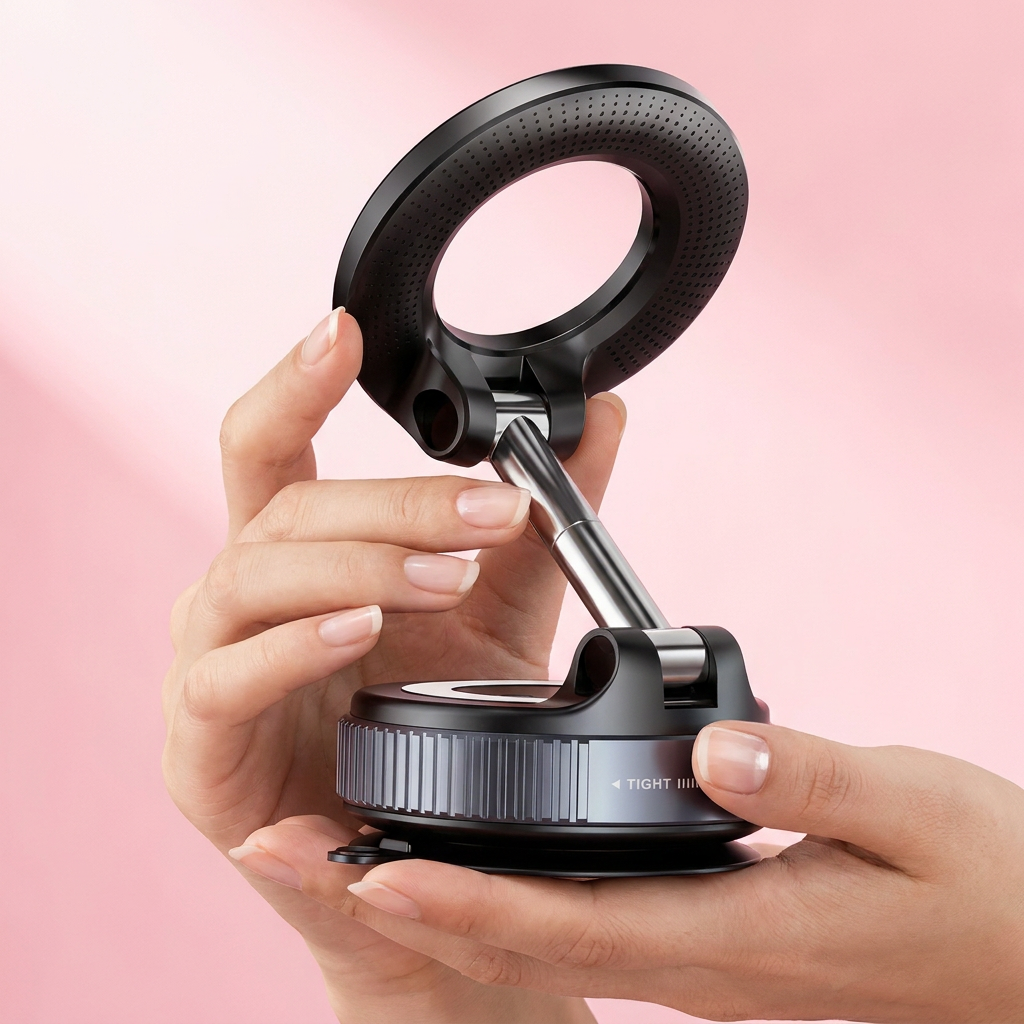 HOMEFISH K007 Magnetic Phone Holder|Three-axis Rotation For Free Adjustment|.