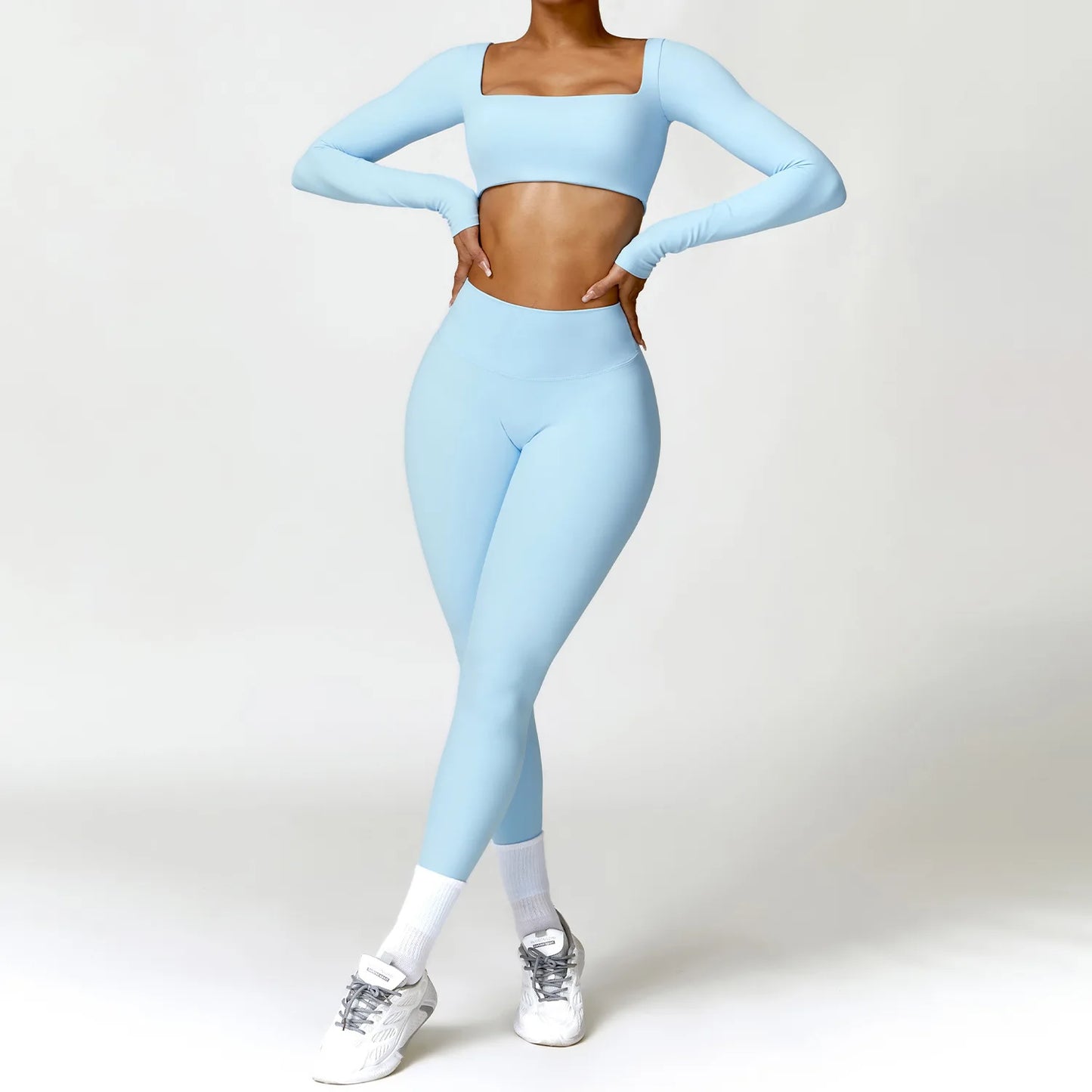 Sculpt Long Sleeve Blue Set