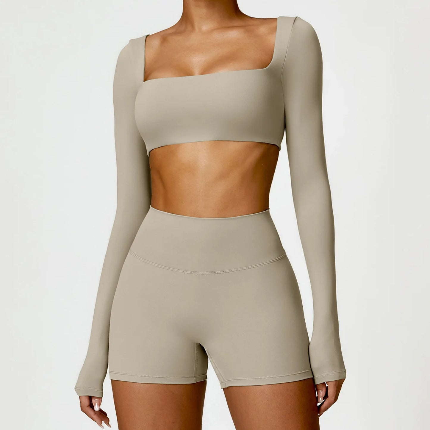 Sculpt Long Sleeve Brown Set