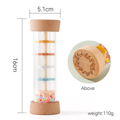 Montessori Baby Rain Stick Rainbow