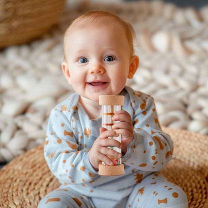 Montessori Baby Rain Stick Rainbow