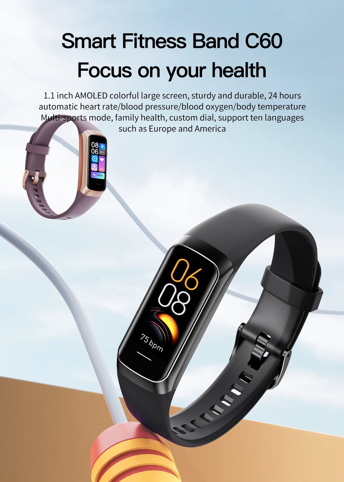 Vital Flow Smart Band – AMOLED Edition