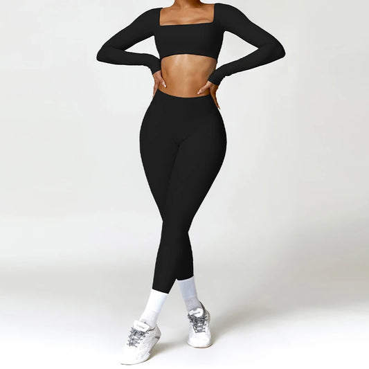 Sculpt Long Sleeve Black Set