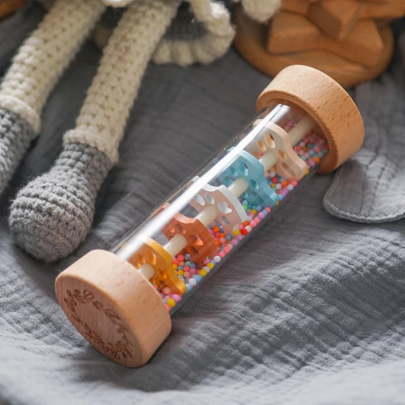 Montessori Baby Rain Stick Rainbow