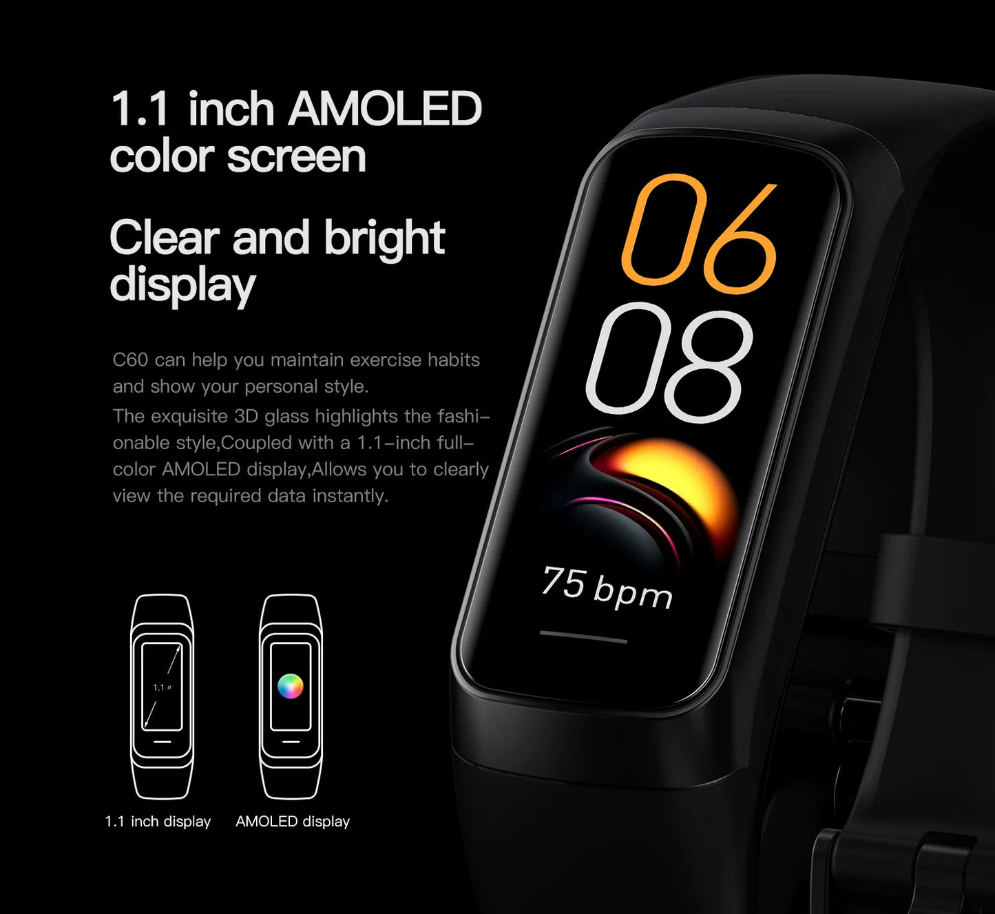 Vital Flow Smart Band – AMOLED Edition