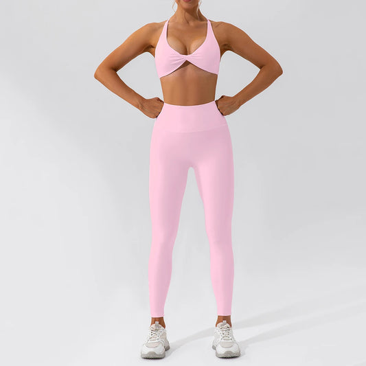Sculpt Long Sleeve Pink Set