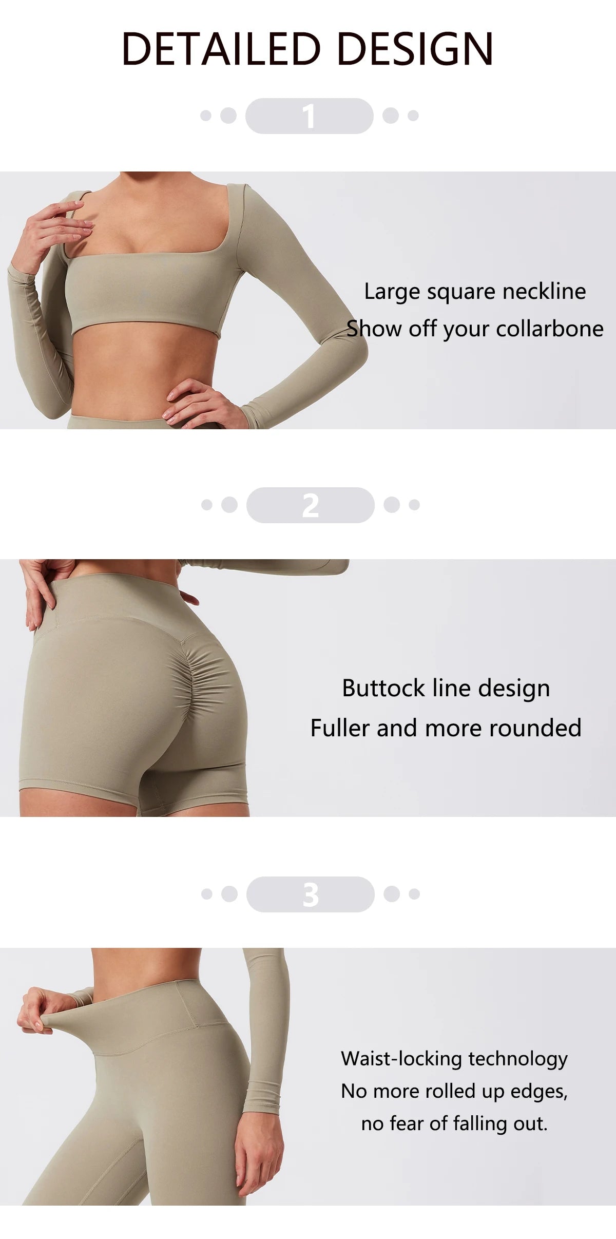 Sculpt Long Sleeve Brown Set