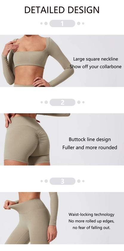 Sculpt Long Sleeve Brown Set