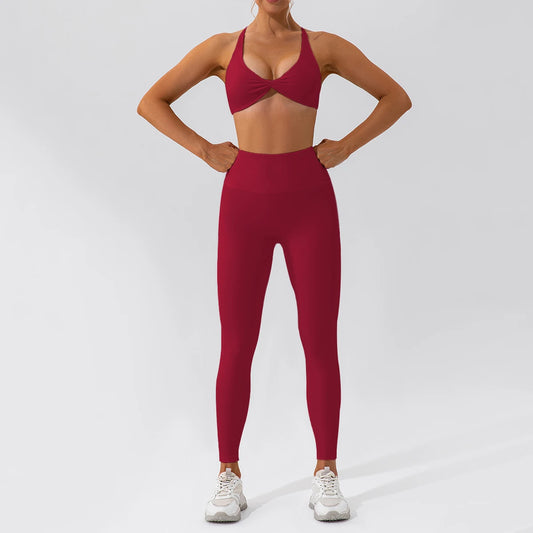 Sculpt Long Sleeve Red Set