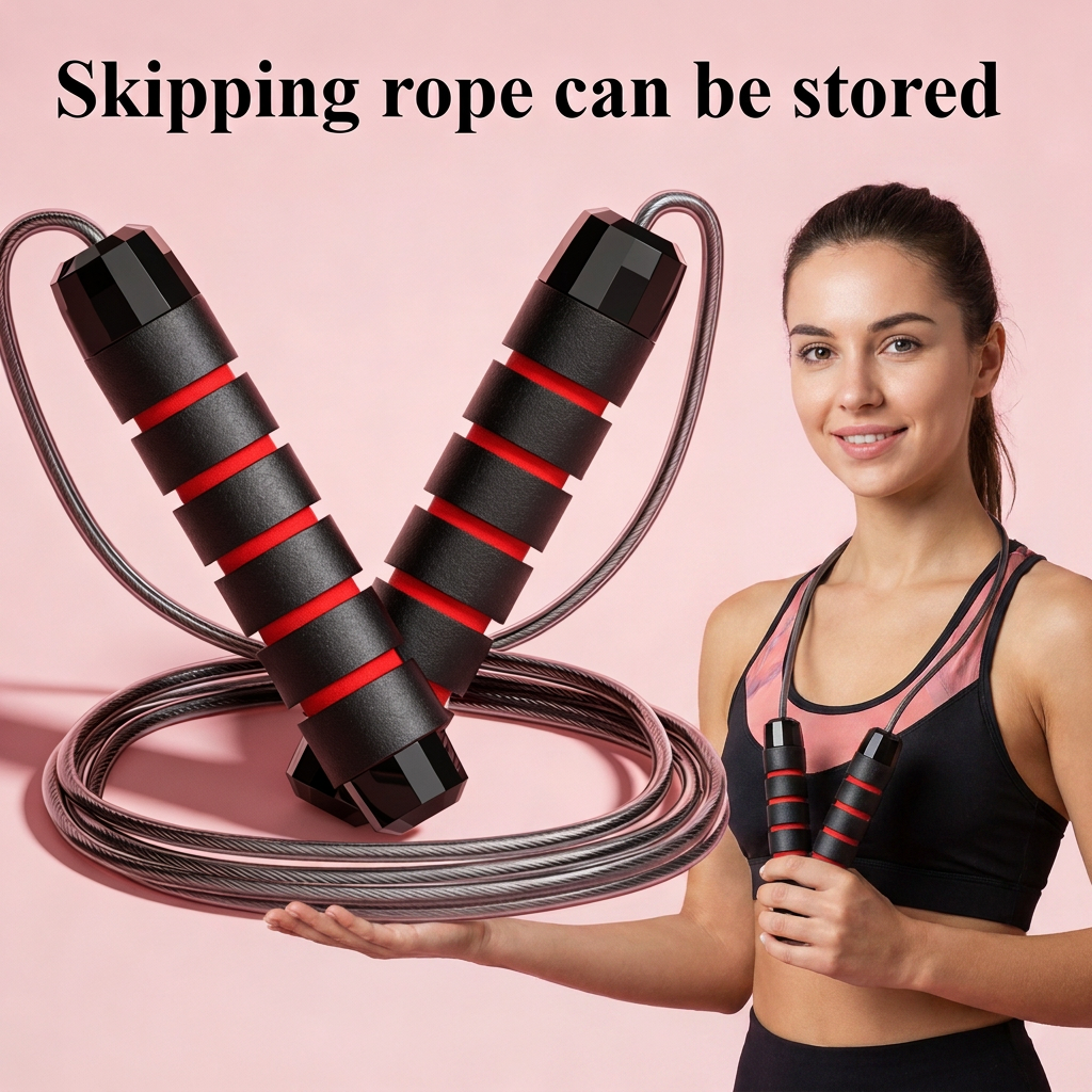 1PCS The New Jump Rope Steel Wire Skipping Exercise Adjustable Jumping Fitness Workout Training Home Sport Equipment Tangle-Free